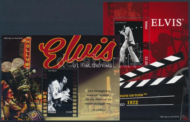 Elvis a filmvásznon 4 db-os blokksor, Elvis in the movies blockset (4 pieces)