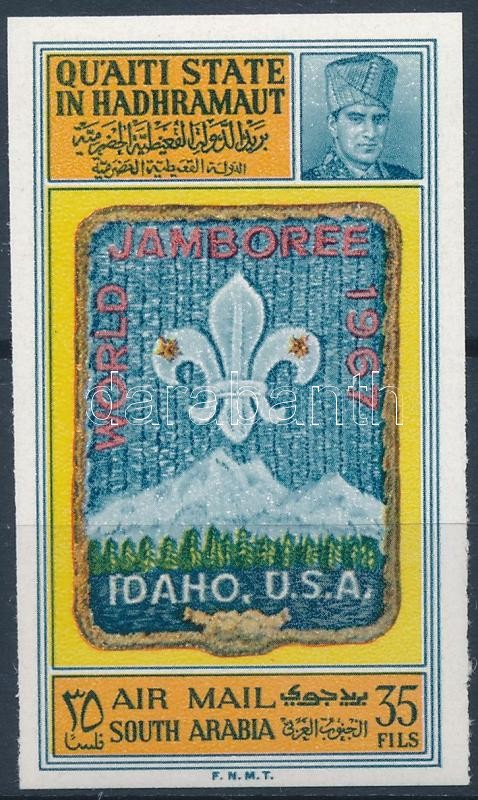 Cserkész világtalálkozó vágott bélyeg, Scout world meeting imperforated stamp