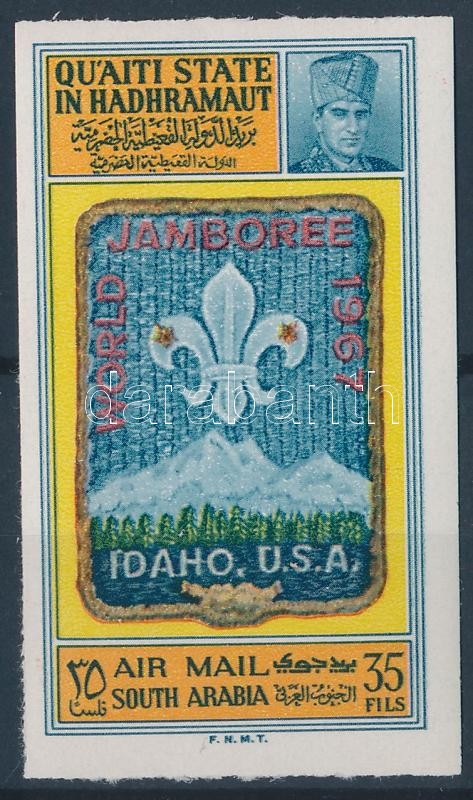 Cserkész világtalálkozó vágott bélyeg, World Scout Jamboree imperforate stamp