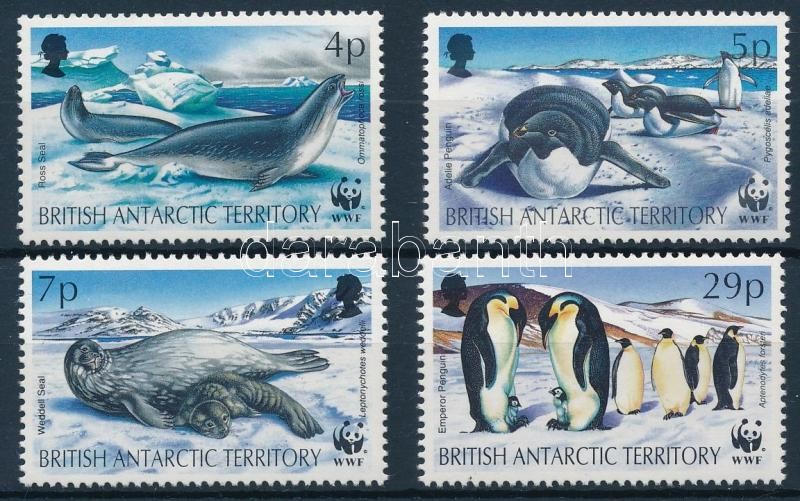 WWF: Fókák és pingvinek 4 érték + 4 db FDC, WWF Seals and penguins 4 values + 4 FDC