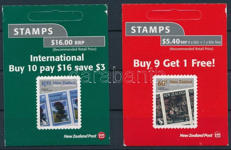 Karácsony 2 öntapadós bélyegfüzet, Christmas 2 self-adhesive stamp-booklets