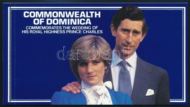 Károly és Diana esküvője bélyegfüzet, Charles and Diana's wedding stamp-booklet