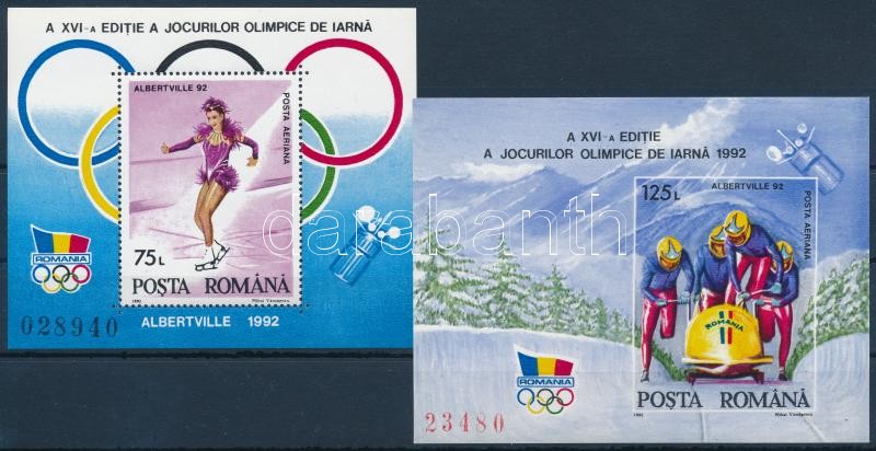 Téli olimpia blokk sor, Winter Olympics block set