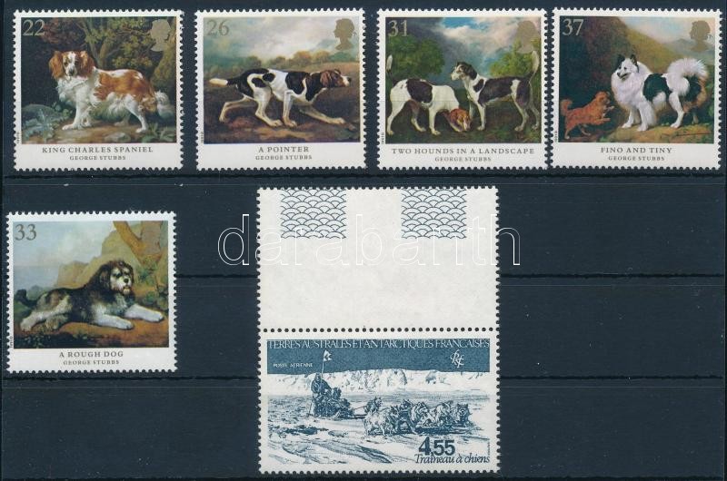 Kutya motívum 1983-1991 1 sor + 1 önálló érték, Dog 1983-1991 1 set + 1 stamp