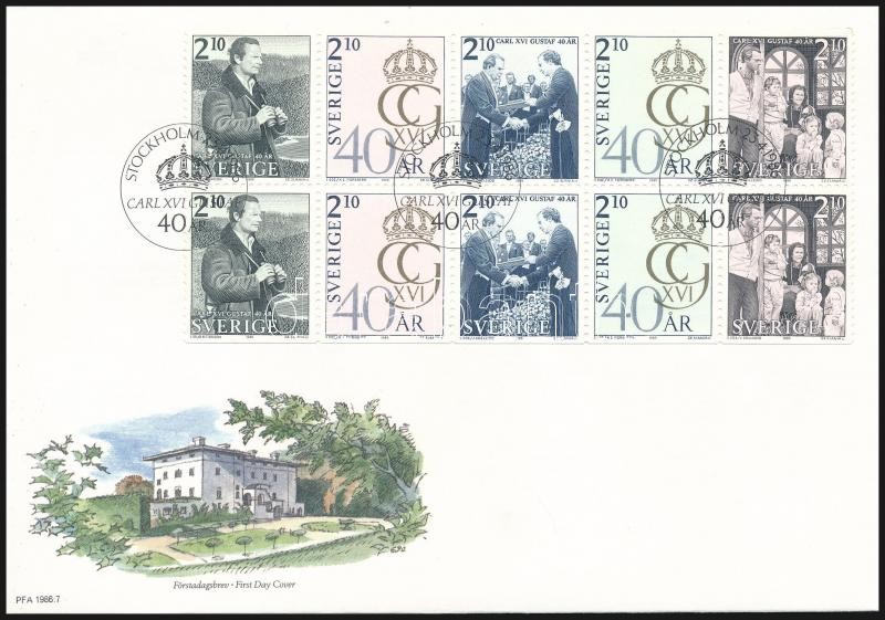 Birthday stamp-booklet sheet FDC, Születésnap bélyegfüzetlap FDC-n