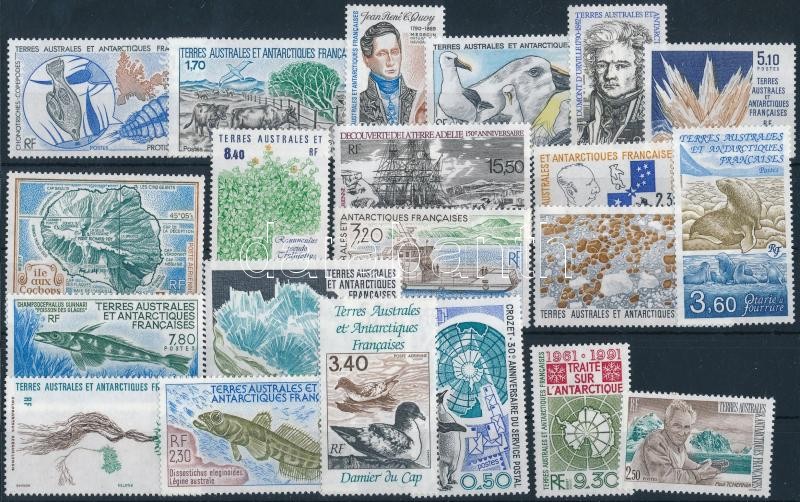 1990-1992 22 stamps, 1990-1992 22 klf bélyeg, csaknem a teljes 3 évfolyam kiadásai