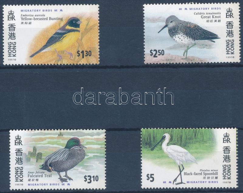 Hong Kong international stamp exhibition, migratory birds set, HONG KONG nemzetközi bélyegkiállítás, vándormadarak sor