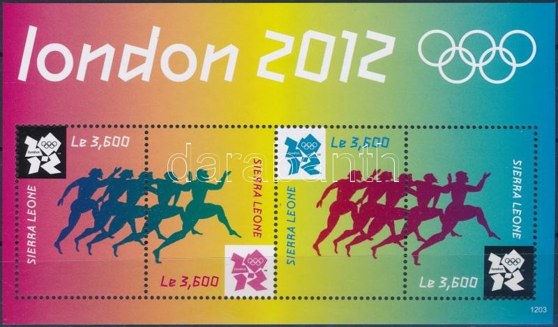 Nyári Olimpia, London kisív, Summer Olympics, London mini sheet