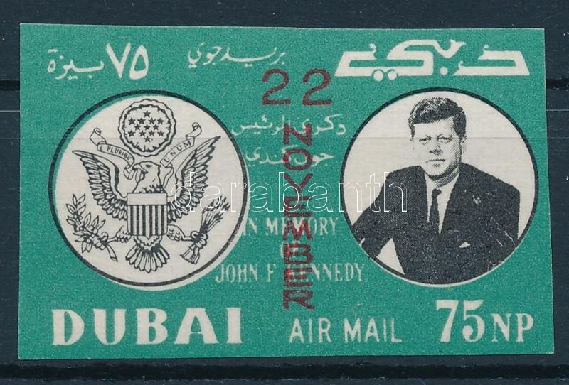 John F. Kennedy imperforated stamp, John F. Kennedy vágott bélyeg