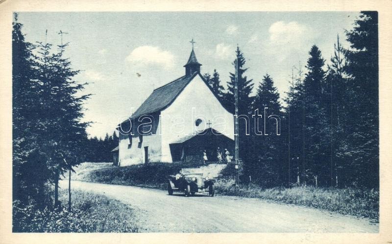 Schmölnitz, Smolnik; Vrchna kaplnka / chapel, automobile, Szomolnok, Schmölnitz, Smolnik; Mária kápolna