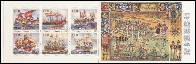 Adria sailing ships stamp-booklet, Adriai vitorláshajók bélyegfüzet