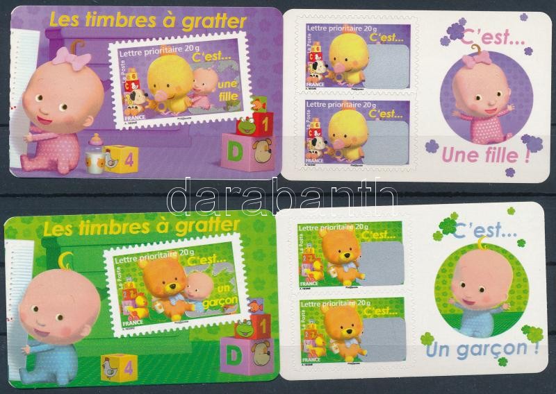 Greeting Stamps 2 stamp-booklets, Üdvözlőbélyeg 2 db bélyegfüzet