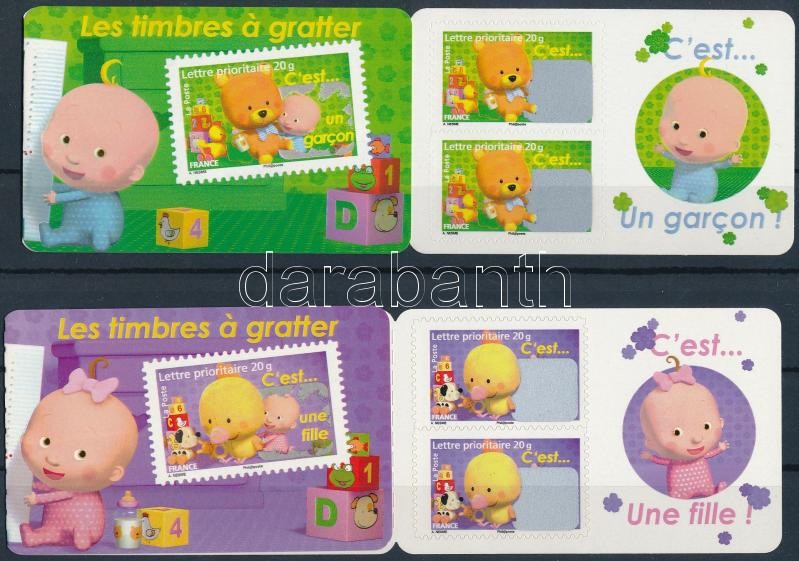 Greeting Stamps 2 stamp-booklets, Üdvözlőbélyeg 2 db bélyegfüzet