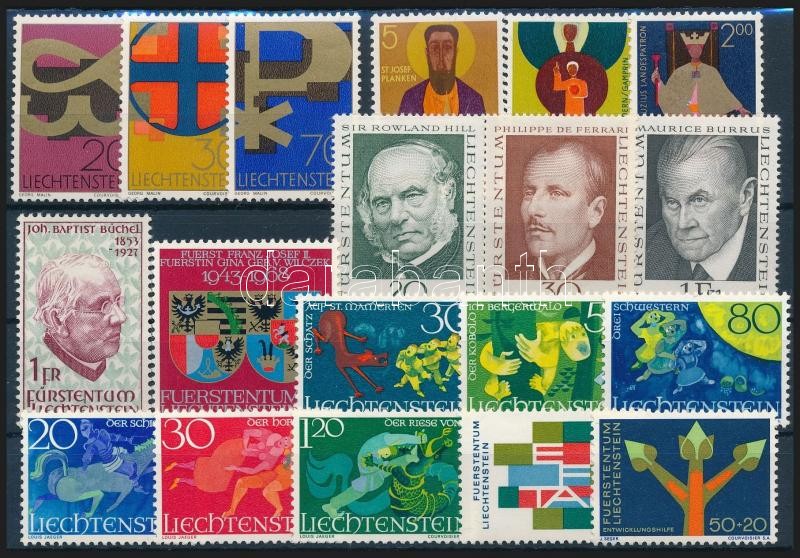 1967-1968 19 stamps, 1967-1968 19 db klf bélyeg, közte teljes sorok