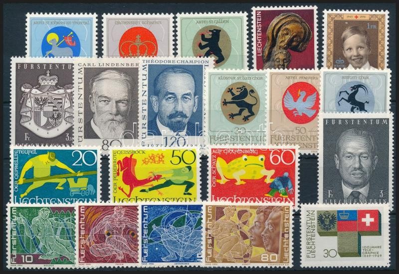 1969-1970 20 db klf bélyeg, közte teljes sorok, 1969-1970 20 stamps