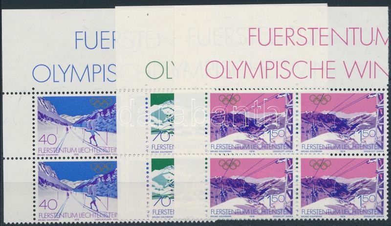 Winter Olympics set corner blocks of 4, Téli Olimpia sor ívsarki 4es tömbökben