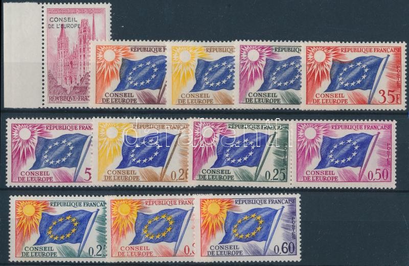 Europa Tanács motívum 1958-1965 3 klf sor + 1 önálló érték, European Commission 1958-1965 3 sets + 1 stamp