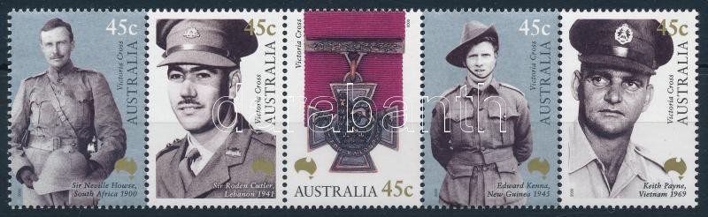 Victoria Cross set in stripe of 5, 100 éves az ausztrál Victoria Kereszt sor ötöscsíkban