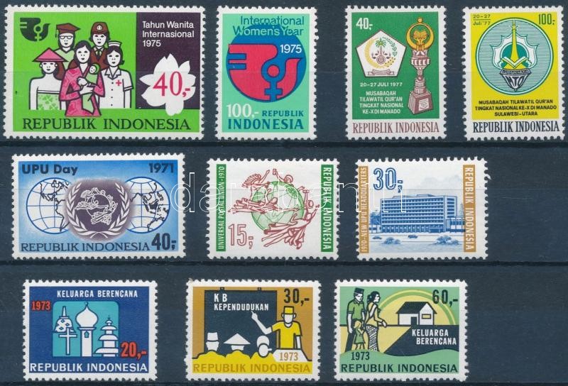 1970-1977 4 sets + 1 stamp, 1970-1977 4 klf sor + 1 önálló érték