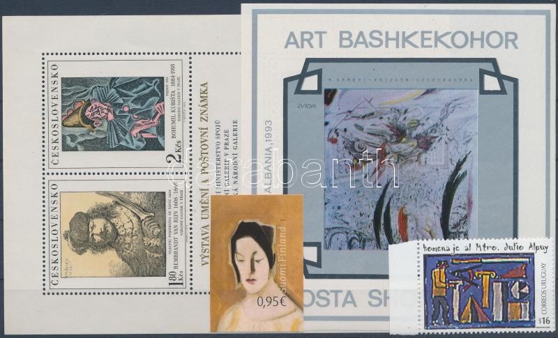 1973-2006 Paintings 1 block + 3 mini sheets + 2 stamps, 1973-2006 Festmény motívum 1 blokk + 3 kisív + 2 db önálló érték