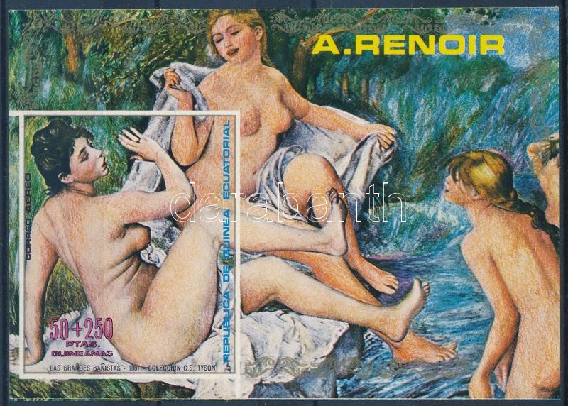 Auguste Renoir painting block, Auguste Renoir aktfestmény blokk