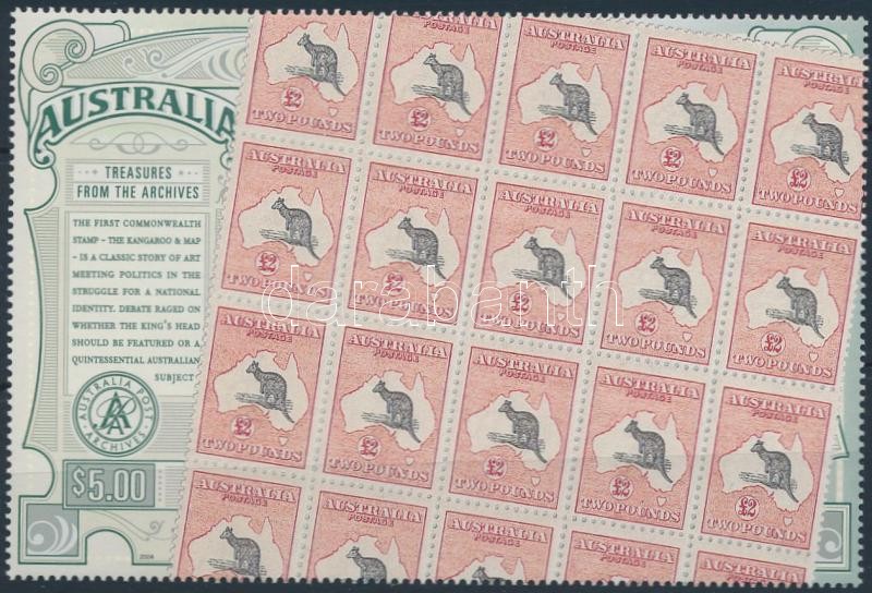 Kangaroo - Stamp on stamp, Kenguru bélyeg a bélyegen