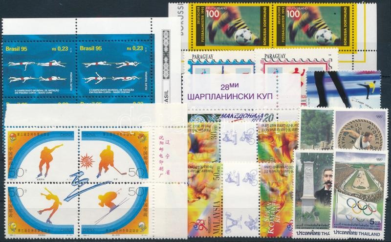 Olimpia motívum 1995-1998 3 kl sor + 2 klf önálló érték + 1 pár + 2 klf négyestömb, Olympics 1995-1998 3 sets + 2 stamps + 1 pair + 2 blocks of 4