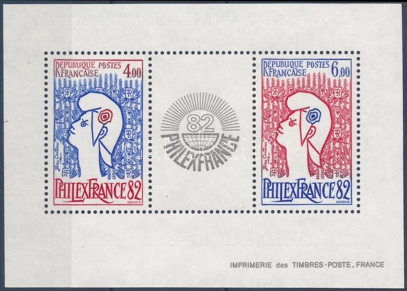 Nemzetközi bélyegkiállítás PHILEXFRANCE '82, Párizs blokk, International Stamp Exhibition PHILEXFRANCE '82, Paris block