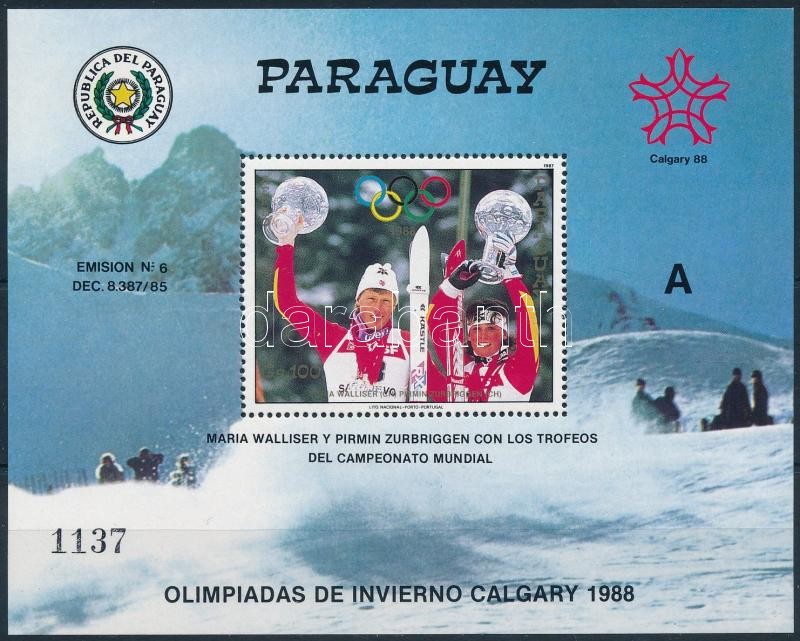 Téli Olimpia, 1988 Calgary blokk, Winter Olympics, 1988 Calgary block