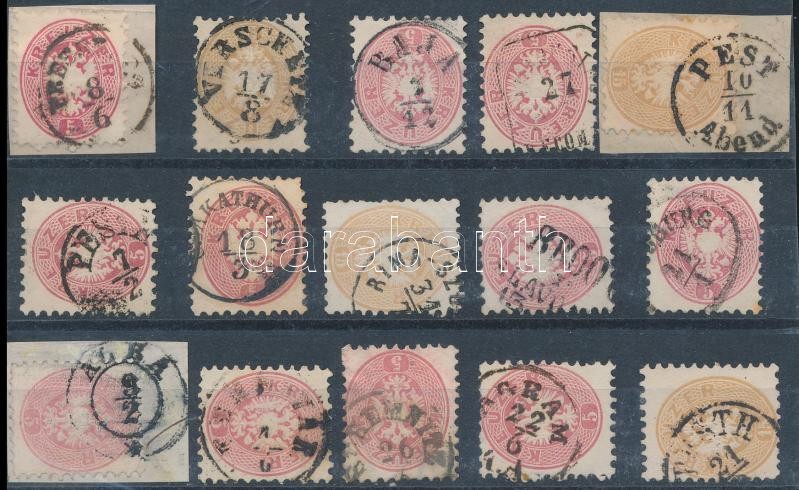 15 db bélyeg szép/ olvasható bélyegzésekkel, 15 stamps with nice cancellations