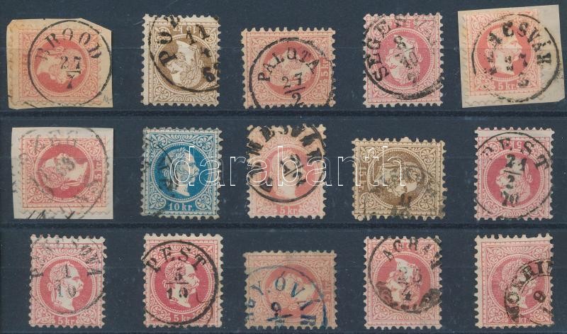15 stamps with nice cancellations, 15 db bélyeg szép/ olvasható bélyegzésekkel