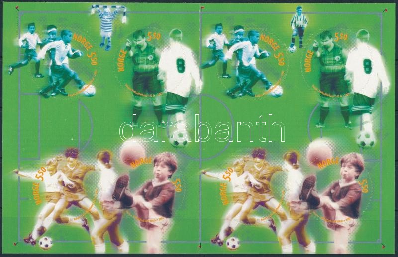Football self-adhesive stamp-booklet sheet, Labdarúgás öntapadós bélyegfüzetlap