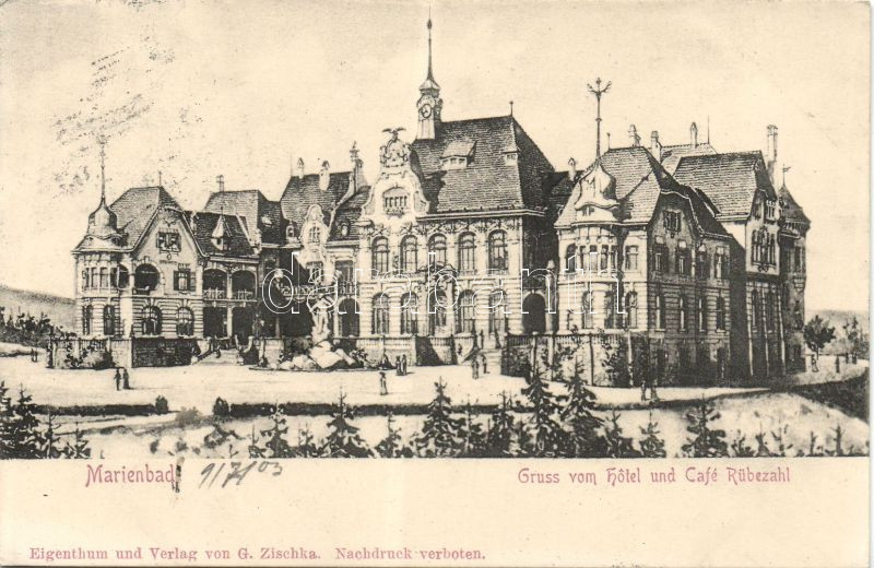 Marianske Lazne, Marienbad; Hoten and Cafe Rübezahl