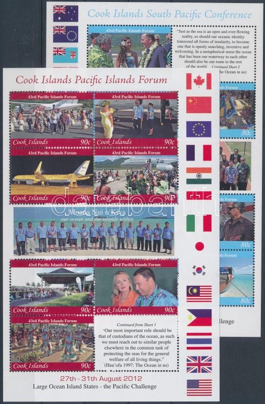 Pacific Islands Forum (PIF) and Conference minisheet set, Csendes-óceáni Fórum (PIF) és Konferencia kisívsor