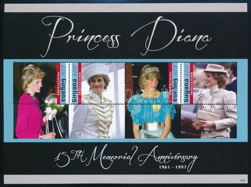Princess Diana mini sheet set, Diana hercegnő kisívsor