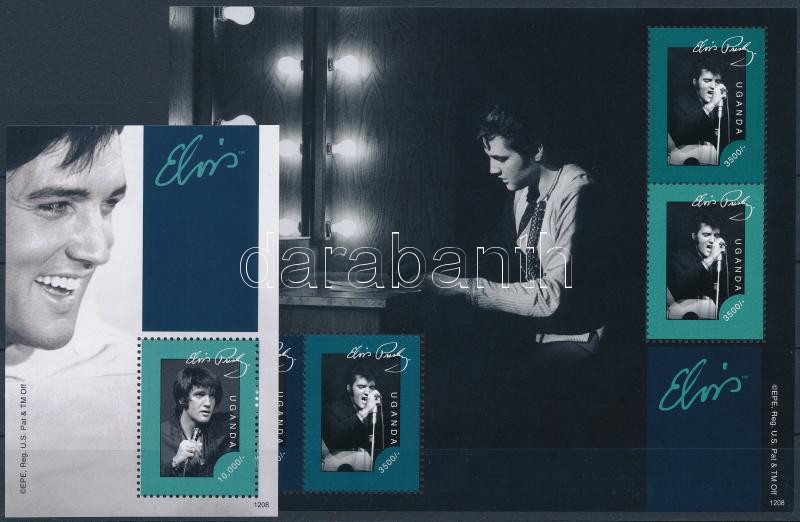 Elvis Presley mini sheet + block, Elvis Presley kisív + blokk
