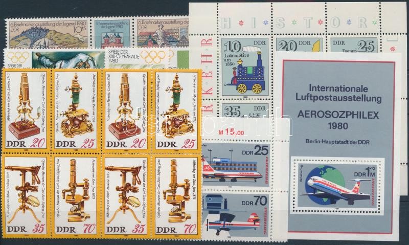 17 stamps + block + mini sheet, 17 klf bélyeg + blokk + kisív