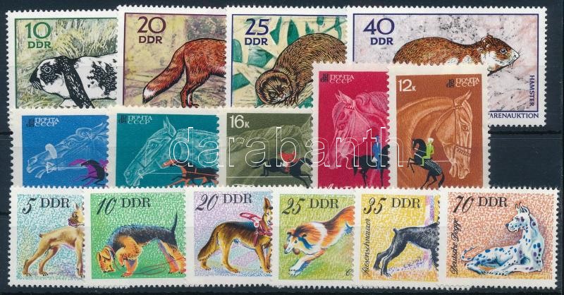 1968-1976 Animal 3 sets, 1968-1976 Állat motívum 3 db klf sor stecklapon