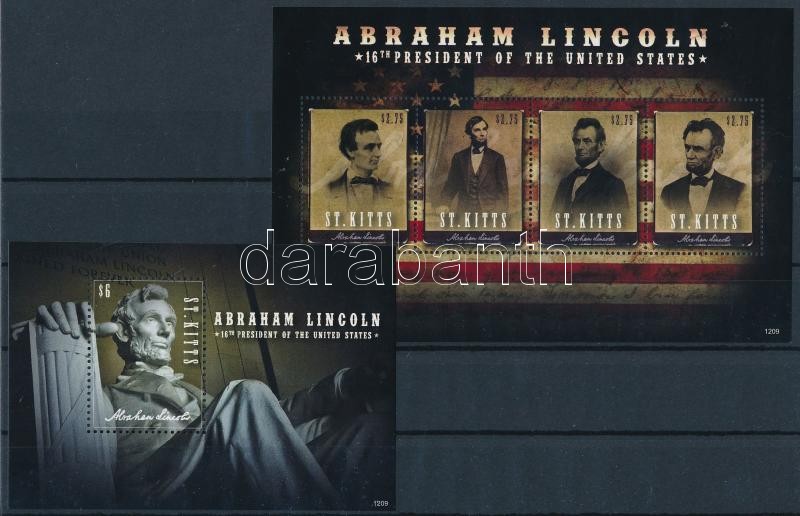 Abraham Lincoln minisheet + block, Abraham Lincoln kisív + blokk