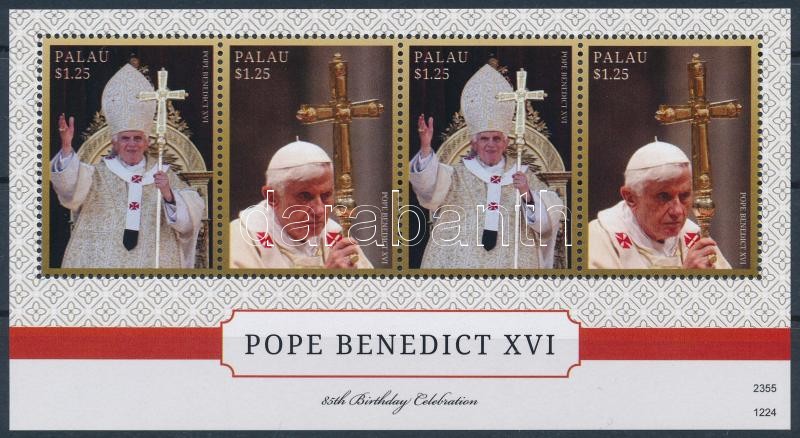 Pope Benedict XVI. minisheet, XVI. Benedek pápa kisív