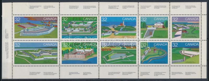 Kanadaiak napja, Erődök (I.) bélyegfüzetlap, Canada day, Forts (1st) stamp booklet page