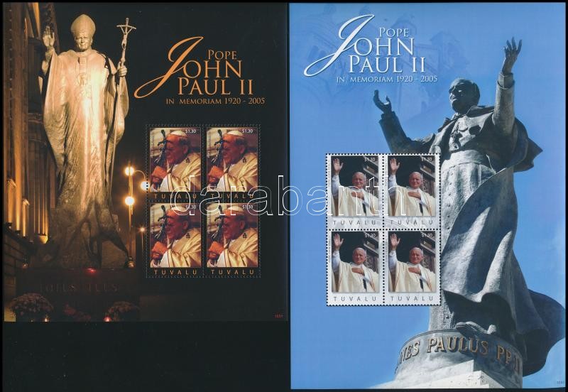 5th anniversary of Pope John Paul II.'s death minisheet pair, II. János Pál pápa halálának 5. évfordulója kisívpár