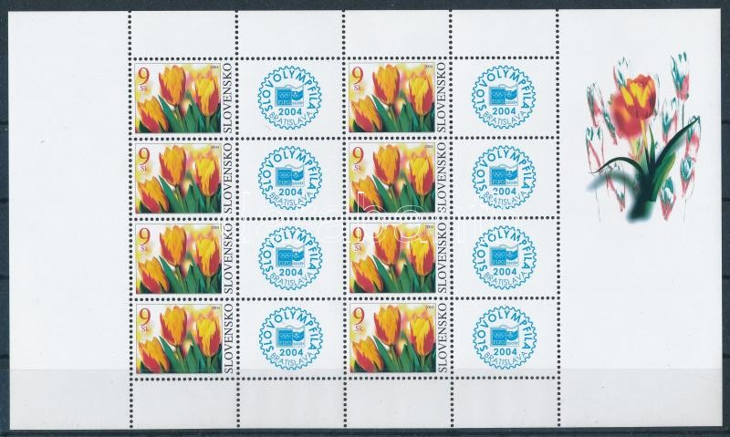 Greeting stamp: tulips minisheet, Üdvözlőbélyeg: Tulipánok kisív