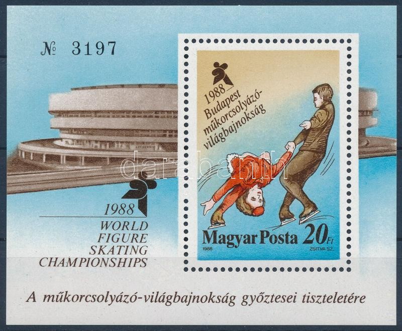 Figure-skater block present of the post, Műkorcsolyázó VB ajándék blokk