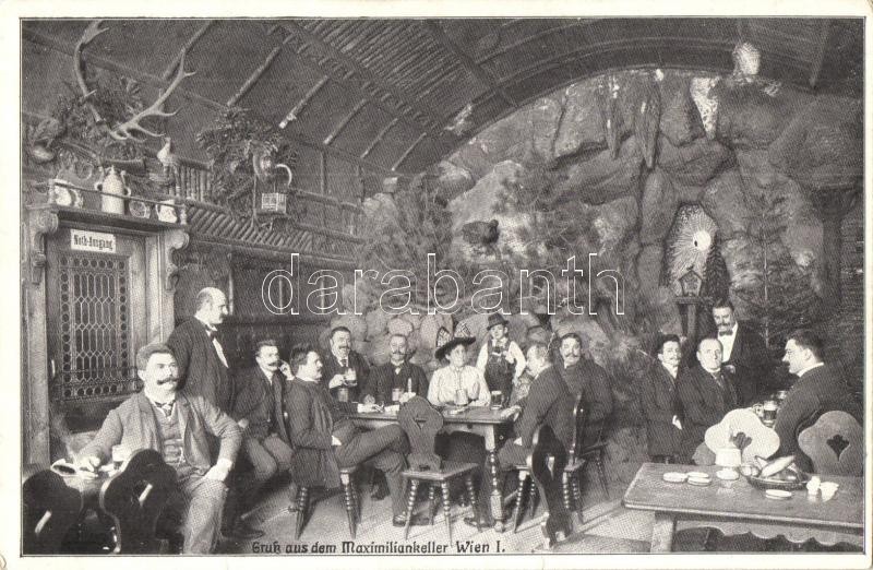 Vienna, Wien I. Michael König's Maximiliankeller / interior of a beer hall, restaurant