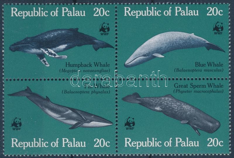 WWF Whales block of 4, WWF Bálnák négyestömb