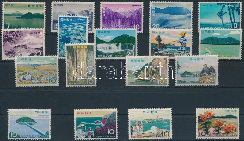 1961-1971 National park 7 sets + 4 diff stamps, 1961-1971 Nemzeti park 7 sor + 4 klf bélyeg