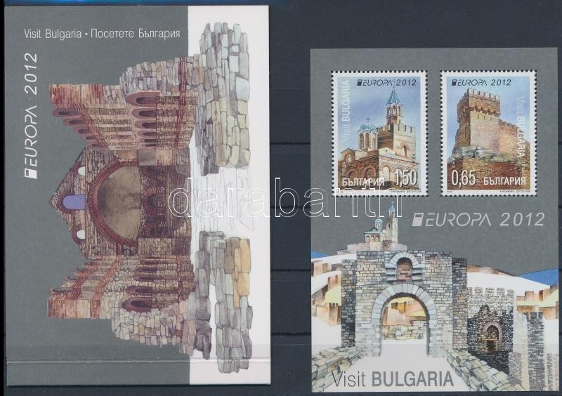 Europa CEPT Látogasson Bulgáriába blokk + bélyegfüzet, Europa CEPT Visit Bulgaria block + stamp-booklet