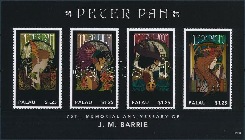 J. M. Barrie: Peter Pan minisheet, J. M. Barrie: Pán Péter kisív