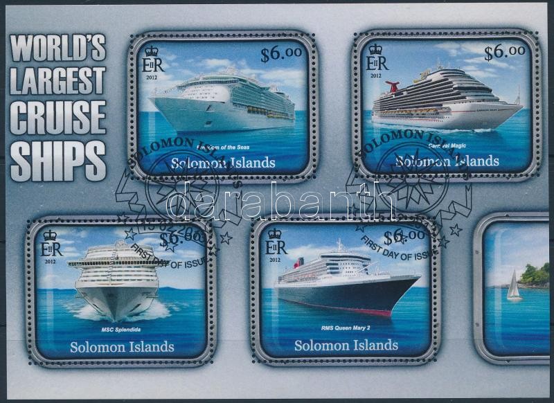 Cruise ships mini sheet, Luxushajók kisív